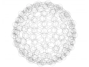 Geodesic Structure with Atoms 3D Print Model