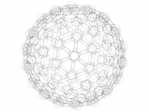 Geodesic Structure with Atoms 3D Baskı Modeli