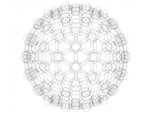 Geodesic Structure with Atoms 3D Baskı Modeli