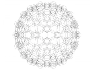 Geodesic Structure with Atoms 3D Print Model
