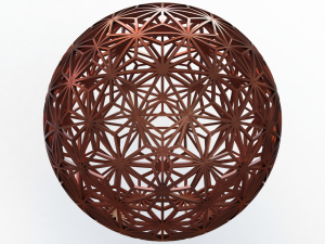Wireframe Shape Geometric Star Pattern Ball 3D प्रिंट मॉडल