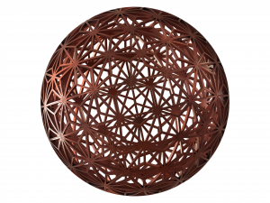 Wireframe Shape Geometric Star Pattern Ball Model Cetak 3D