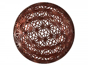 Wireframe Shape Geometric Star Pattern Ball 3D Print Model