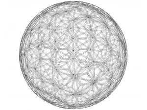 Wireframe Shape Geometric Star Pattern Ball 3D Print Model