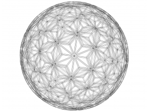 Wireframe Shape Geometric Star Pattern Ball Model Cetak 3D