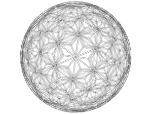 Wireframe Shape Geometric Star Pattern Ball 3D Print Model