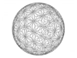 Wireframe Shape Geometric Star Pattern Ball 3D Print Model
