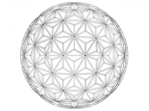 Wireframe Shape Geometric Star Pattern Ball 3D Print Model
