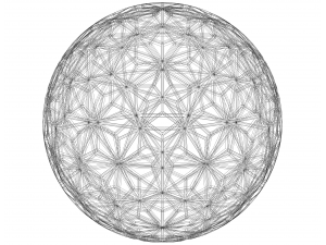 Wireframe Shape Geometric Star Pattern Ball Model Cetak 3D