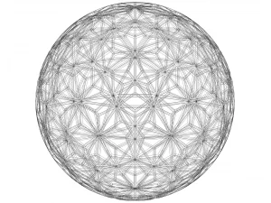 Wireframe Shape Geometric Star Pattern Ball 3D Print Model