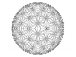Wireframe Shape Geometric Star Pattern Ball 3D Print Model