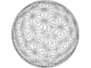 Wireframe Shape Geometric Star Pattern Ball Model Cetak 3D