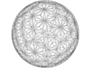 Wireframe Shape Geometric Star Pattern Ball 3D Print Model