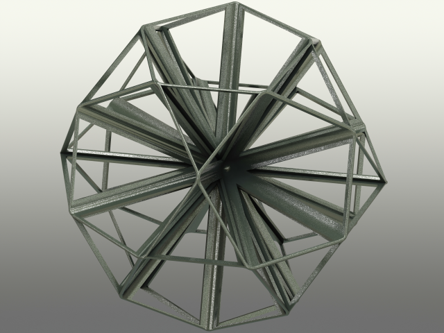 Wireframe Shape Small Icosihemidodecahedron 3D प्रिंट मॉडल .c4d .max .obj .3ds .fbx .stl .blend 