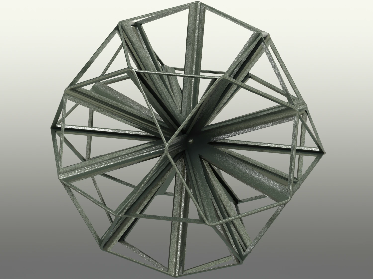 Wireframe Shape Small Icosihemidodecahedron 3D Print Model .c4d .max .obj .3ds .fbx .stl .blend