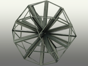 Wireframe Shape Small Icosihemidodecahedron 3D प्रिंट मॉडल