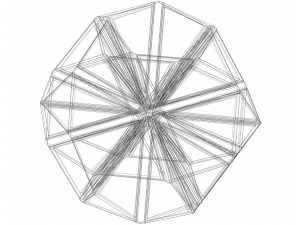 Wireframe Shape Small Icosihemidodecahedron 3D प्रिंट मॉडल