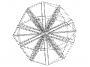 Wireframe Shape Small Icosihemidodecahedron 3D प्रिंट मॉडल