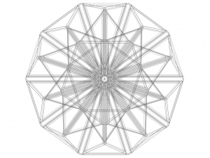 Wireframe Shape Small Icosihemidodecahedron 3D प्रिंट मॉडल
