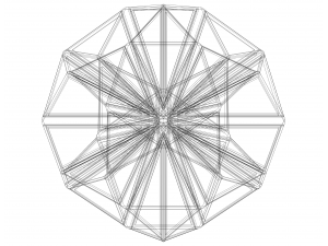 Wireframe Shape Small Icosihemidodecahedron 3D प्रिंट मॉडल