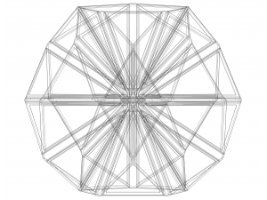 Wireframe Shape Small Icosihemidodecahedron 3D प्रिंट मॉडल