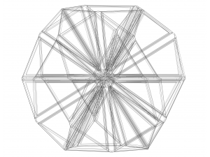 Wireframe Shape Small Icosihemidodecahedron 3D प्रिंट मॉडल