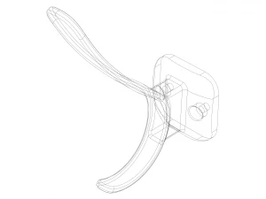 Plastic Towel Holder 3D Print Model
