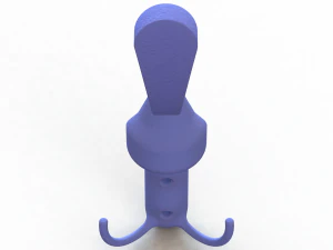 Wall Mounted Bathroom Hooks 3D Print Model