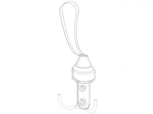 Wall Mounted Bathroom Hooks 3D Print Model