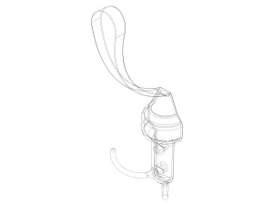 Wall Mounted Bathroom Hooks 3D Print Model