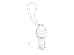 Wall Mounted Bathroom Hooks 3D Print Model