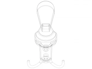 Wall Mounted Bathroom Hooks 3D Print Model