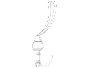Wall Mounted Bathroom Hooks 3D Print Model