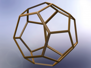Wireframe Shape Truncated Hexagonal Trapezohedron 3D प्रिंट मॉडल