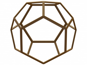 Wireframe Shape Truncated Hexagonal Trapezohedron Model do druku 3D