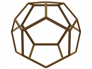 Wireframe Shape Truncated Hexagonal Trapezohedron 3D Print Model