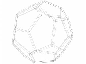 Wireframe Shape Truncated Hexagonal Trapezohedron Model do druku 3D