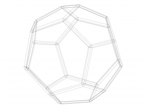 Wireframe Shape Truncated Hexagonal Trapezohedron Model do druku 3D