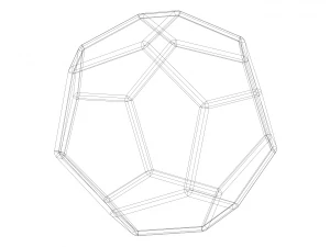 Wireframe Shape Truncated Hexagonal Trapezohedron 3D Print Model