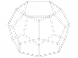 Wireframe Shape Truncated Hexagonal Trapezohedron Model do druku 3D