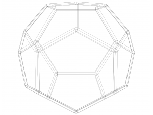 Wireframe Shape Truncated Hexagonal Trapezohedron Model do druku 3D