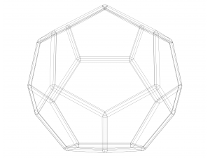 Wireframe Shape Truncated Hexagonal Trapezohedron Model do druku 3D