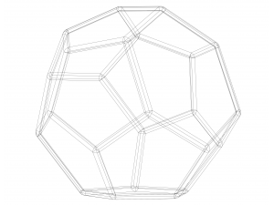Wireframe Shape Truncated Hexagonal Trapezohedron Model do druku 3D