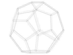 Wireframe Shape Truncated Hexagonal Trapezohedron 3D Print Model