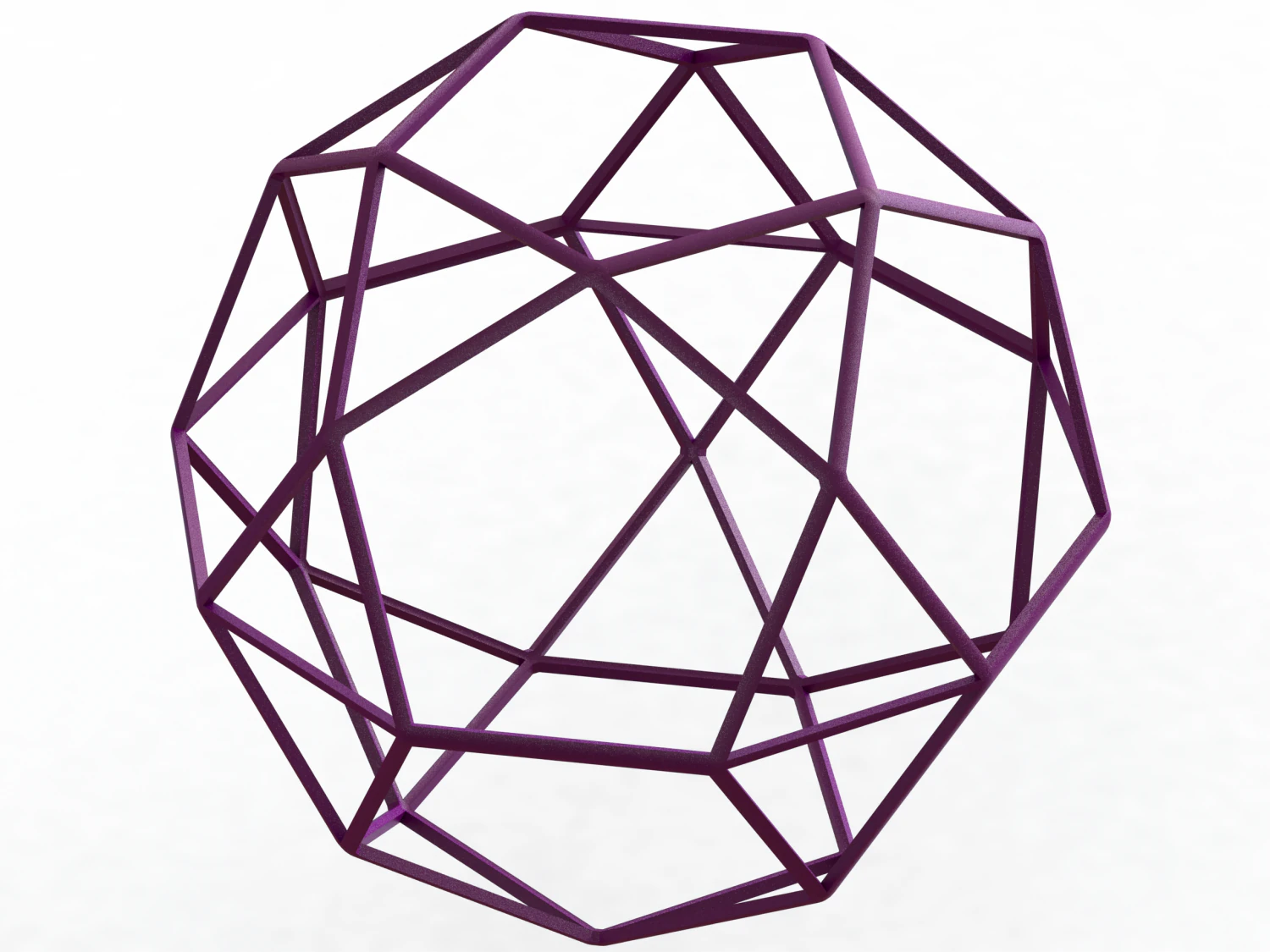 Wireframe Shape Pentagonal Orthobirotunda 3D Print Model .c4d .max .obj .3ds .fbx .stl .blend 