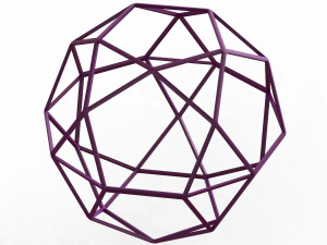 Orthobirotunda pentagonale a forma di wireframe Modello di stampa 3D