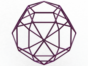 Wireframe Shape Pentagonal Orthobirotunda 3D-printmodel