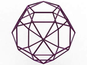 Wireframe Shape Pentagonal Orthobirotunda 3D Print Model