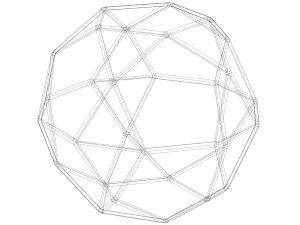 Wireframe Shape Pentagonal Orthobirotunda 3D Print Model