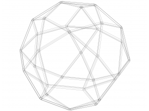 Wireframe Shape Pentagonal Orthobirotunda 3D-printmodel